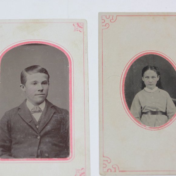 Antique Victorian 1800s Era Tintype Tin Type Photograph Photos CHILDREN Lot of 6 - Picture 2 of 6
